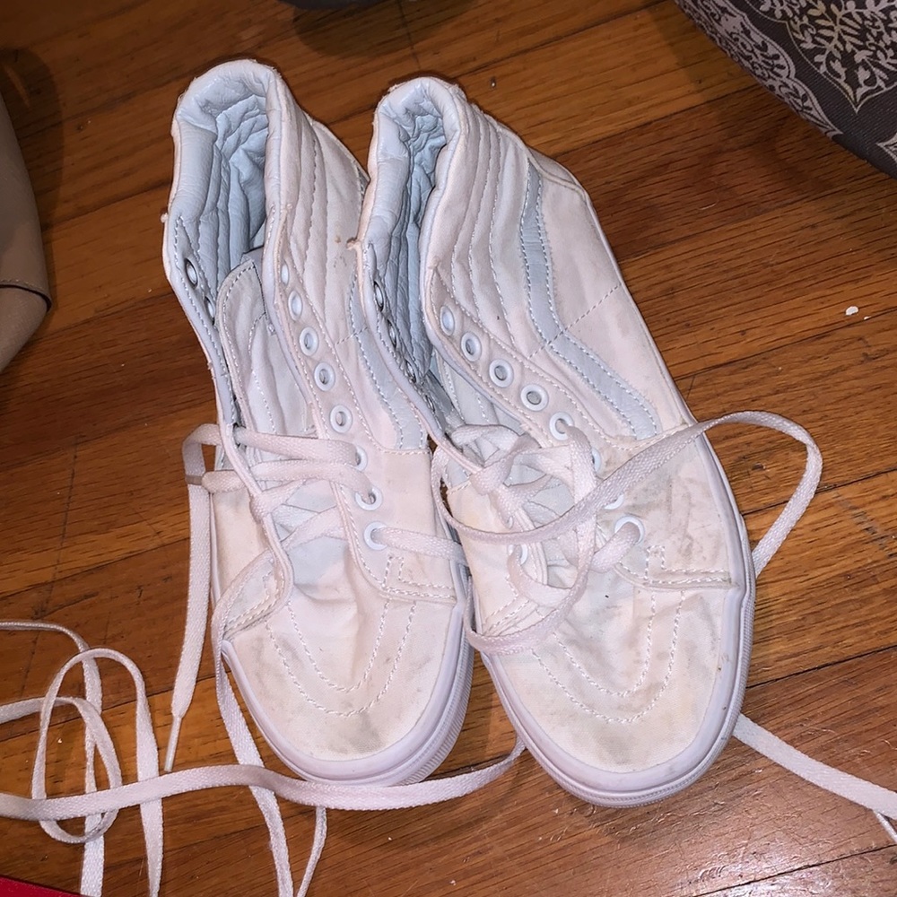 High Top White Vans